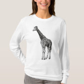Giraffe T-shirt, Dierenprint, Wilde dieren, T-shirt (Voorkant)