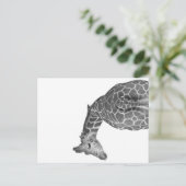 Giraffe tail black white feestdagenkaart (Staand voorkant)