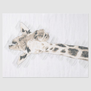 Giraffe Tekening Tissuepapier