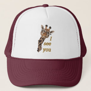 Giraffe.Text.I see you Trucker Pet