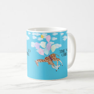 Giraffe tijd om te chillen koffiemok