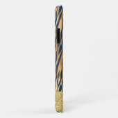 Giraffe & tijger - Gold Glitter Blue Name Case-Mate iPhone Case (Achterkant/rechts)