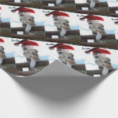 Giraffe-Tongue-Santa Cadeaupapier (Hoek)