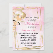 Giraffe Tout âge Anniversaire Invitation (Devant)