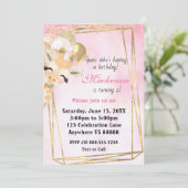 Giraffe Tout âge Anniversaire Invitation (Debout devant)