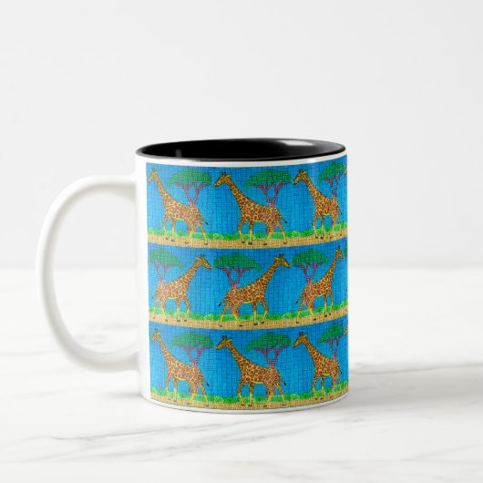 Giraffe - Tweekleurige mok (Links)