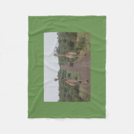 Giraffe Twins Cute Personalize Destiny's Fleece Deken