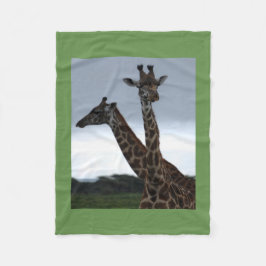 Giraffe Twins Schattige personaliseren Destiny's Fleece Deken