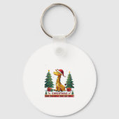 Giraffe Ugly Christmas Sweaters Funny Santa Hat Li Sleutelhanger (Voorkant)