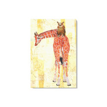 Giraffe & Uil Canvas