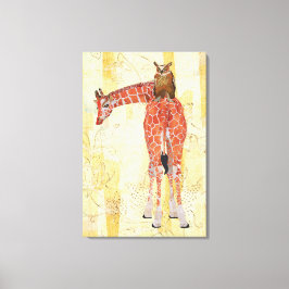 Giraffe & Uil Canvas