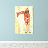 Giraffe & Uil Canvas (Insitu (Houten vloer))
