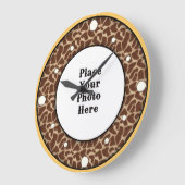 Giraffe uw fotowandklok grote klok (Hoek)