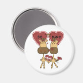 Giraffe Valentijn Love T-shirts en Gifts Magneet (Voorkant / Achterkant)