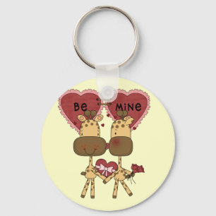 Giraffe Valentijn Love T-shirts en Gifts Sleutelhanger
