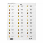 Giraffe van boekworm etiket (Full Sheet)