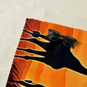 Giraffe van de African Savannah Sunset Strandlaken (In situ)