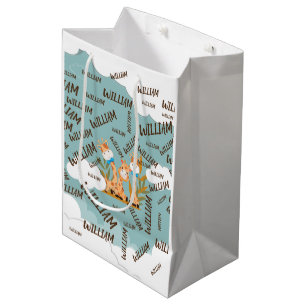 Giraffe van de Baby van de waterverf, Safari Anima Medium Cadeauzakje