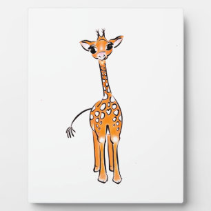 Giraffe van de Cute Baby, safari Fotoplaat