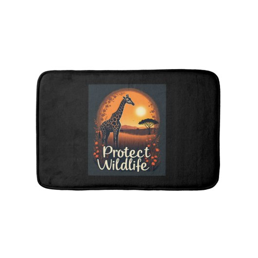 Giraffe van de Savanne Tanktop Badmat (Voorkant)