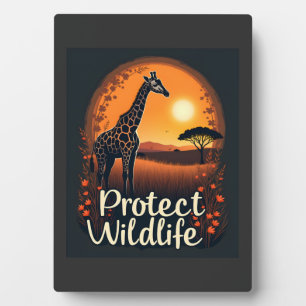 Giraffe van de savanne tanktop fotoplaat