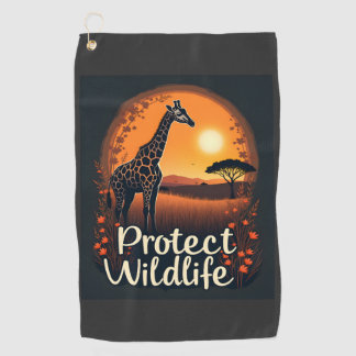 Giraffe van de savanne tanktop golfhanddoek