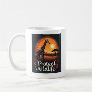 Giraffe van de savanne tanktop koffiemok