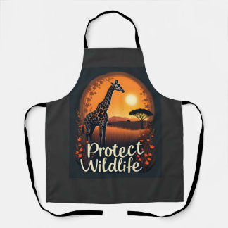 Giraffe van de savanne tanktop schort
