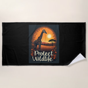 Giraffe van de Savanne Tanktop Strandlaken