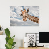 Giraffe van dichtbij poster (Thuiskantoor)