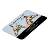 Giraffe vastgoedmarketing verkoopt briefkaart magneet (Linkerzijde)
