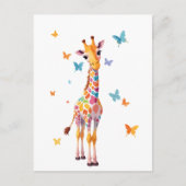Giraffe Vector Schilderen Schattig Fun Animal Play Briefkaart (Voorkant)