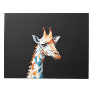 Giraffe vectorkunst met levendige kleuren notitieblok