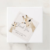 Giraffe Verjaardag Greige Dank u Bedankjes Labels (In situ)