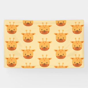 Giraffe Verjaardag Kinder Kunst Spandoek