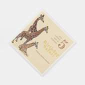 Giraffe Verjaardagssafari Servet (Hoek)