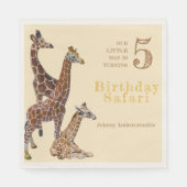 Giraffe Verjaardagssafari Servet (Voorkant)