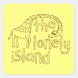 Giraffe Vierkante Sticker