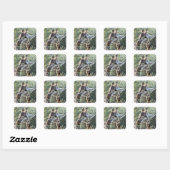 Giraffe Vierkante Sticker (Vel)