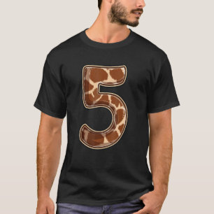 Giraffe Vijfde 5e Verjaardagsfeestje Vijf 5 jaar o T-shirt