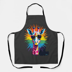 Giraffe Vintage Zonnebril Grappig Afrikaans Dier L Schort