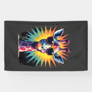 Giraffe Vintage Zonnebril Grappig Afrikaans Dier L Spandoek