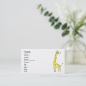 Giraffe Visitekaartje (Staand voorkant)