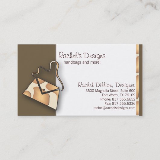 Giraffe Visitekaartje (Voorkant)