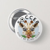 Giraffe Voetbal Ronde Button 5,7 Cm (Voorkant /achterkant)