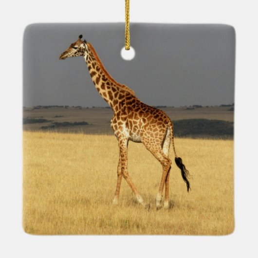 Giraffe volledig lichaam Afrikaanse dieren Keramisch Ornament (Achterkant)