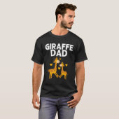 Giraffe voor Giraffe Okapi Camelopard Papa T-shirt (Voorkant volledig)