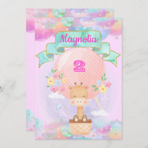 Giraffe voor kleurrijke regenboogontsteking voor w kaart