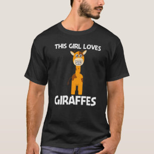 Giraffe voor meisjes Kinder Safari Wildlife Animal T-shirt