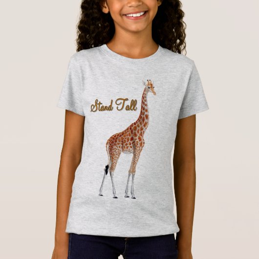 Giraffe voor standaard-hoge t-shirt (Voorkant)
